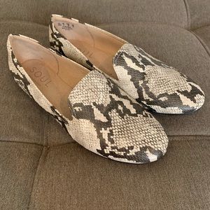 NWOT Soul Naturalizer Python Slip-On Flat Loafers